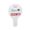 Pack of 6 Round Plain White MDF Double Sided Dry Erase Handheld Answer Paddles - Mini Whiteboard