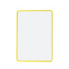 A4 Double Sided Magnetic Erasable MDF Plain Whiteboard With Yellow Border