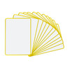 A4 Double Sided Magnetic Erasable MDF Plain Whiteboard With Yellow Border