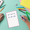 A4 Double Sided Magnetic Erasable MDF Plain Whiteboard With Yellow Border