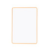 A4 Double Sided Magnetic Erasable MDF Plain Whiteboard With Orange Border