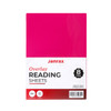 Pack of 8 A4 Plain Pink Dyslexia Overlay Reading Sheets – PET Material, Rounded Corners