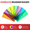 Pack of 8 Cyan 191x70mm Dyslexia Overlay Reading Rulers – PET Material, Rounded Corners