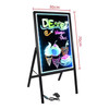 Aluminum Frame LED Writing Board – 70×50 cm Illuminated Display with Tempered Glass Panel