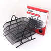 Black Office Mesh Tray For Organizer 35 × 30 × 27cm