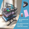 Black Office Mesh Tray For Organizer 35 × 30 × 27cm