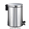 Stainless Steel Silver Metal Wastebin 12L