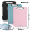 Waterproof Plastic PP Storage Clipboard with Pencil Case 36.5 x 24.5 x 2.1cm
