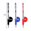 Pack of 12 Retractable Design Rolling Blue Ball Pens