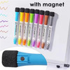 Pack of 8 Magnetic Whiteboard Marker Pens With Built‑In Magnet & Eraser