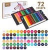 Pack of 72 Oily Colour Pencils With Sharpeners