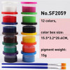 Pack of 12 Colors Spill-proof Washable Paints