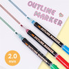 Pack of 12 Colors Art Drawing Outline Fineliner Marker pens