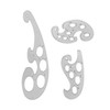 Pack of 3 Transparent Plastic French Curve Design Ruler Set
