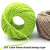 Single 20m DIY Colorful Three Strand Hemp Rope Reel
