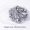 Pack of 500 Pieces Assorted Size Self-Adhesive Googly Wiggle Eyes