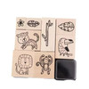 Pack of 9 Cute Cartoon Wood Animal Mini Stamps