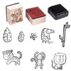 Pack of 9 Cute Cartoon Wood Animal Mini Stamps