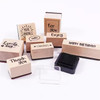 Pack of 9 Mini Cute Words Wood Stamps