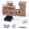 Pack of 9 Mini Cute Words Wood Stamps