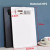 PP Writing Black Clip Board With Calculator 35 × 23.5 × 3.4 cm