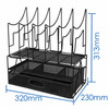 Black Desk Storage Rack Drawer-style File Document Organizer 32 × 23 × 31.3 cm