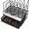 Black Desk Storage Rack Drawer-style File Document Organizer 32 × 23 × 31.3 cm