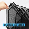 4 Compartments File Organizer Black Desktop Magazine Holder Rack 31.5 x 26 x 29.5 cm