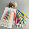 Pack of 10 Multicolor Light Body Pins Candles With Thread Pillar