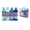 Pack of 4 Acrylic Pouring Paints 100ml- White, Green, Light Blue, Dark Blue