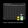 Glass Dry Erase Magnet Whiteboard Monthly Calendar Planner for Refrigerator 40×30×0.3 cm