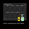 Glass Dry Erase Magnet Whiteboard Weekly Planner for Refrigerator 40×30×0.3 cm