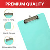 Pack of 4 A4 Assorted Pastel Coloured Plastic Clipboards with Metal Clip and Round Corner