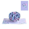 Hydrangea Blue Purple 3D Pop Up Greeting Card