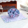 Hydrangea Blue Purple 3D Pop Up Greeting Card