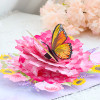 Butterfly Blossom Burst Carnation 3D Pop Up Greeting Card