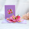 Butterfly Blossom Burst Carnation 3D Pop Up Greeting Card