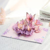 Flower & Butterfly Purple 3D Pop Up Greeting Card