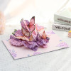 Flower & Butterfly Purple 3D Pop Up Greeting Card