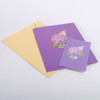 Flower & Butterfly Purple 3D Pop Up Greeting Card