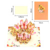 Flower & Butterfly Orange 3D Pop Up Greeting Card