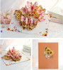 Flower & Butterfly Orange 3D Pop Up Greeting Card