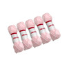 Pack of 5 Pastel Pink Acrylic Yarn Rolls – 10g each, 4 Strand 8 Ply Knitting Wool
