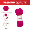 Pack of 5 Pink Acrylic Yarn Rolls – 10g each, 4 Strand 8 Ply Knitting Wool