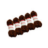 Pack of 5 Brown Acrylic Yarn Rolls – 10g each, 4 Strand 8 Ply Knitting Wool