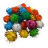 Bag of 15 Pieces 3cm Colorful Flash Pom Pom Balls