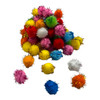 Bag of 65 Pieces 1.5cm Colorful Flash Pom Pom Balls
