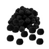 Pack of 50 Black Pom Poms 1.5cm – Soft Fluffy Craft Balls