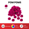 Pack of 50 Grey Pom Poms 1.5cm – Soft Fluffy Craft Balls
