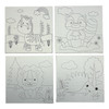 15 x 15cm Pre Drawn Outline Canvas Paint For Kids